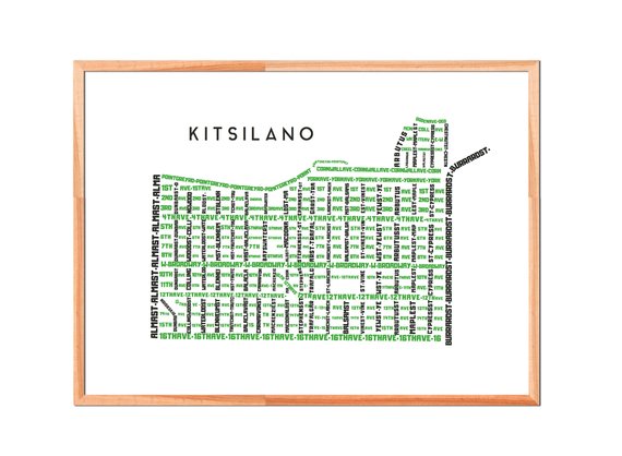 Kitsilano Typography Map